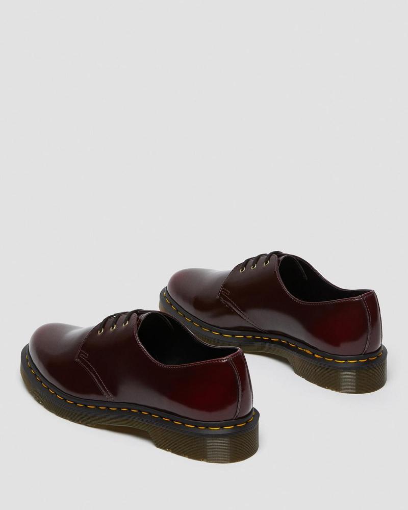 Pink / Red Women's Dr Martens Vegan 1461 Oxfords Shoes | CA 383ZUT